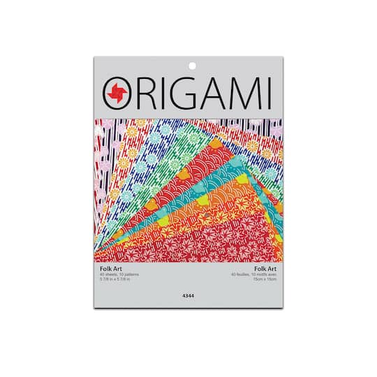 Yasutomo Folk Art 6&#x27;&#x27; Origami Paper, 40 Sheets